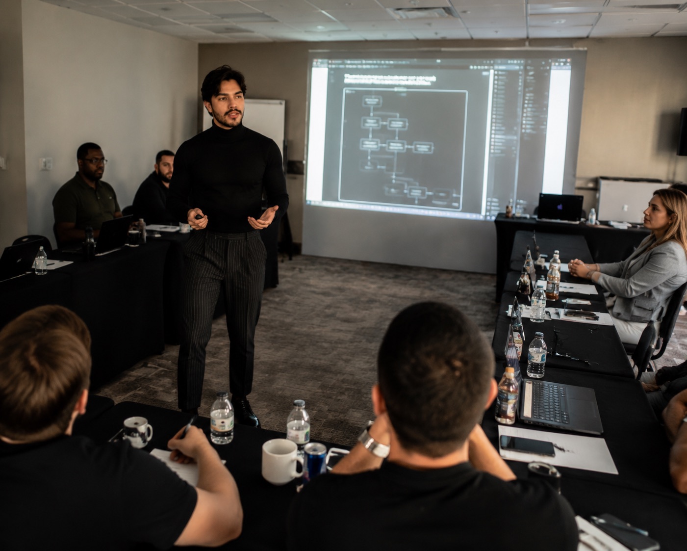 Wesley G. apresentando estratégia de funil